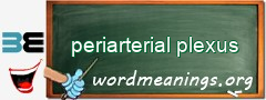 WordMeaning blackboard for periarterial plexus